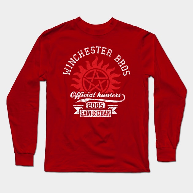 Winchester bros official hunters Long Sleeve T-Shirt by Bomdesignz